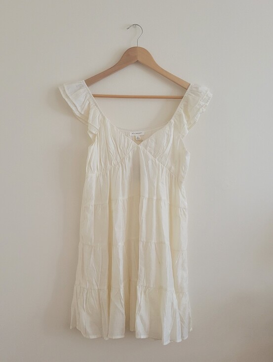 Blu Pepper Dresses & Skirts - BLU PEPPER Cream Tiered Babydoll Dress